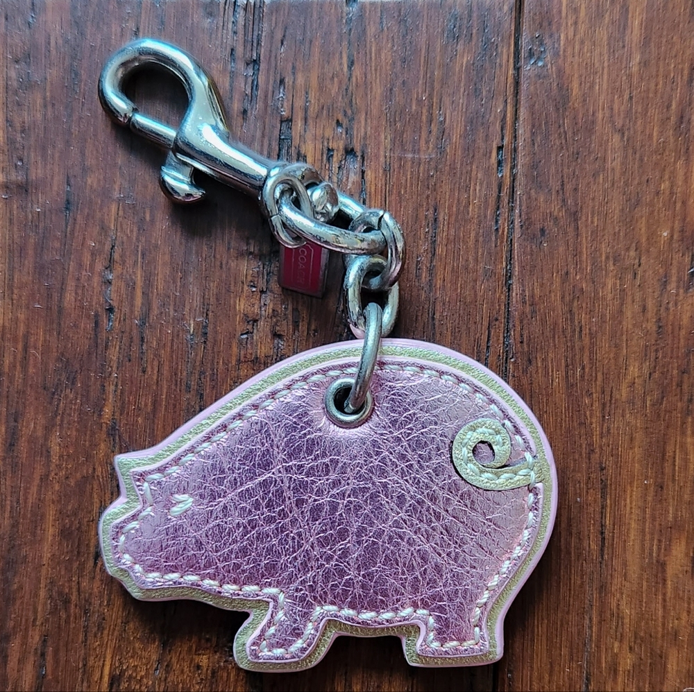 Coach Pink Pig Bag Charm
